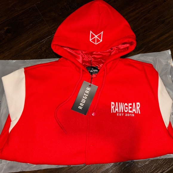 🔥NWT! Rawgear Unisex Embroidered Varsity Letterman Jacket - Picture 14 of 15